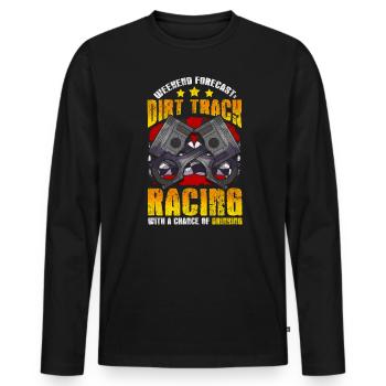 Wochenendvorhersage Dirt Track Racing Racer - Männer Premium Bio Langarmshirt - Schwarz - Vorne - Nico (187cm)