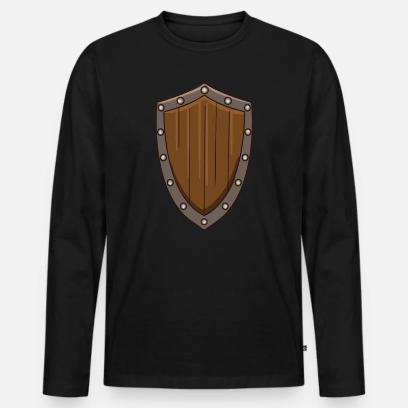 Heater Schild - Männer Premium Bio Langarmshirt - Schwarz