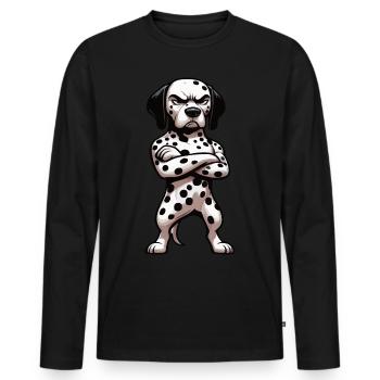 Dalmatians Dalmatian owners Dalmatian owners - Men's Premium Organic Long Sleeve Shirt - black - Front - Nico (187cm)
