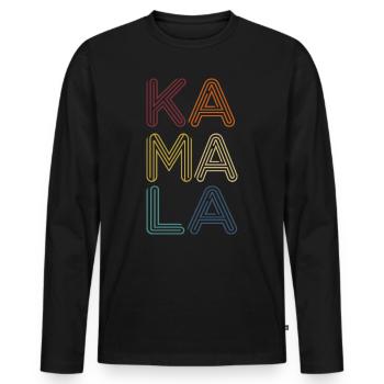 Kamala Harris 2020 et Joe Biden 2020 - T-shirt manches longues Premium bio Homme - noir - Devant - Nico (187cm)
