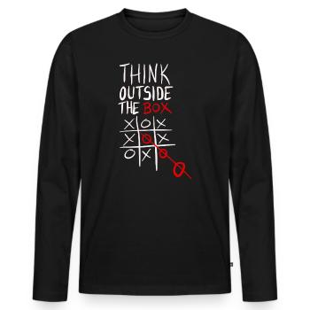 Jeu tactique circulaire - T-shirt manches longues Premium bio Homme - noir - Devant - Nico (187cm)