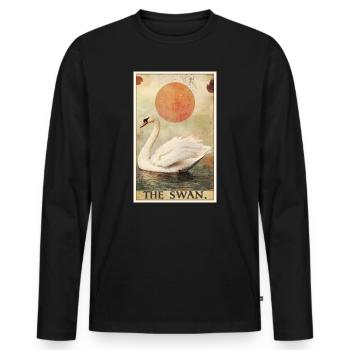 Schwäne Schwan - Männer Premium Bio Langarmshirt - Schwarz - Vorne - Nico (187cm)