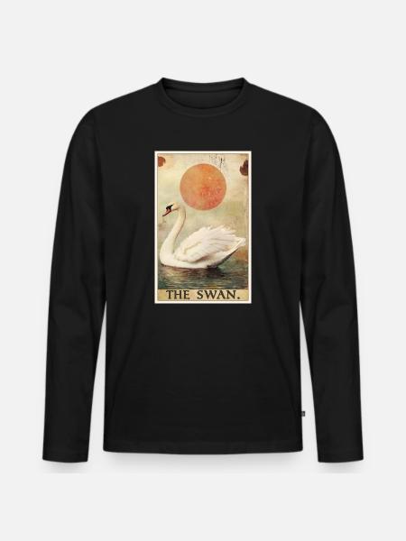 Swans Swan - Men's Premium Organic Long Sleeve Shirt - black