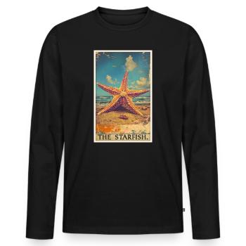 Starfish Starfish - Men's Premium Organic Long Sleeve Shirt - black - Front - Nico (187cm)