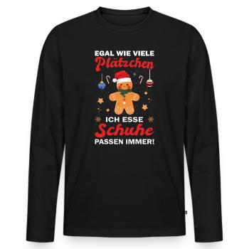 Tenue de Noël joyeux Noël - T-shirt manches longues Premium bio Homme - noir - Devant - Nico (187cm)