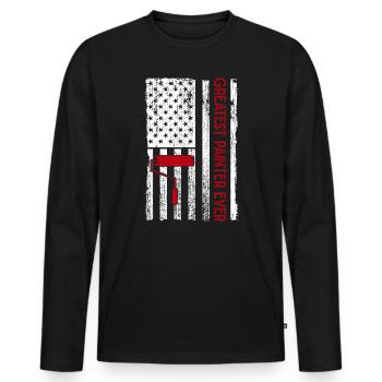 House Painter Hilarious Designs Unique Gifts - Männer Premium Bio Langarmshirt - Schwarz - Vorne - Nico (187cm)