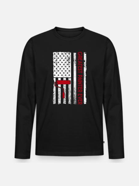 House Painter Hilarious Designs Unique Gifts - Men's Premium Organic Long Sleeve Shirt - black