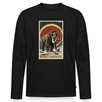 Mammoths Mammoth - Men's Premium Organic Long Sleeve Shirt - black - Front - Nico (187cm)