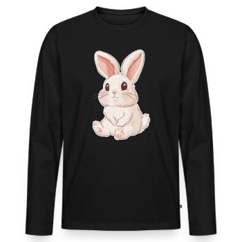 Hare - Men's Premium Organic Long Sleeve Shirt - black - Front - Nico (187cm)