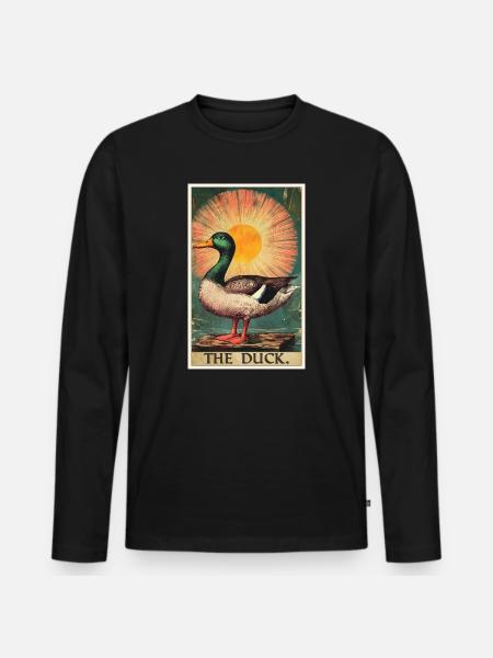 Ducks Duck - Men's Premium Organic Long Sleeve Shirt - black