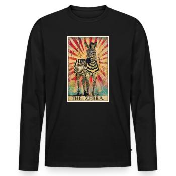 Zebras Zebra - Men's Premium Organic Long Sleeve Shirt - black - Front - Nico (187cm)