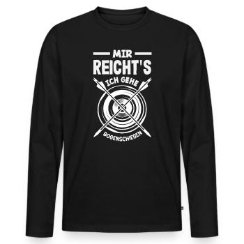 I go archery - Men's Premium Organic Long Sleeve Shirt - black - Front - Nico (187cm)