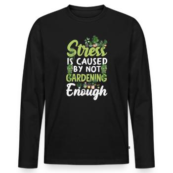Garden & Plant Lovers Gifts - Men's Premium Organic Long Sleeve Shirt - black - Front - Nico (187cm)