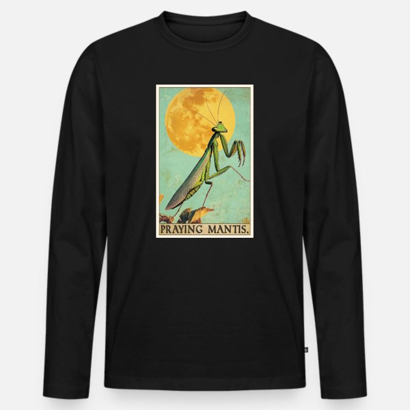 Gottesanbeterinnen Gottesanbeterin - Männer Premium Bio Langarmshirt - Schwarz