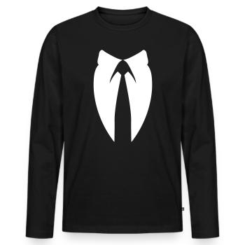 Anon Costume Col Maillot Hacker Mask Shirt - T-shirt manches longues Premium bio Homme - noir - Devant - Nico (187cm)