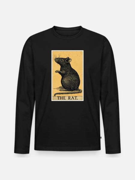 Rat Rat - Men's Premium Organic Long Sleeve Shirt - black