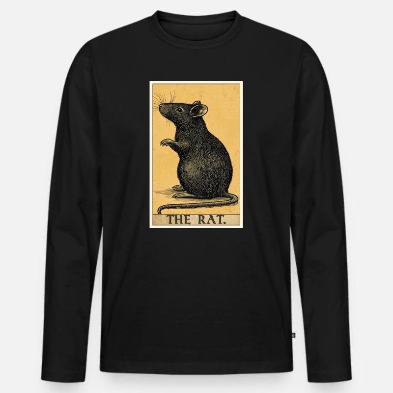 Ratten Ratte - Männer Premium Bio Langarmshirt - Schwarz