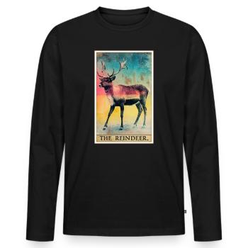Reindeer Reindeer - Men's Premium Organic Long Sleeve Shirt - black - Front - Nico (187cm)