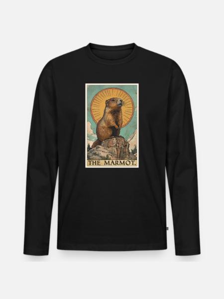 Marmots Groundhog - Men's Premium Organic Long Sleeve Shirt - black