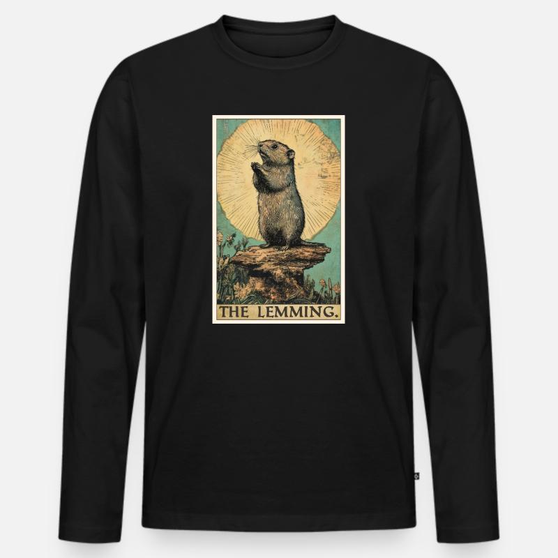 Lemminge Lemming - Männer Premium Bio Langarmshirt - Schwarz