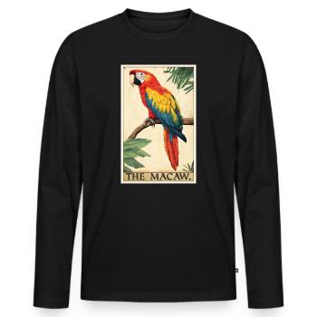 Aras Ara - Männer Premium Bio Langarmshirt - Schwarz - Vorne - Nico (187cm)
