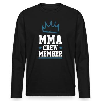 Mma Crew - Männer Premium Bio Langarmshirt - Schwarz - Vorne - Nico (187cm)