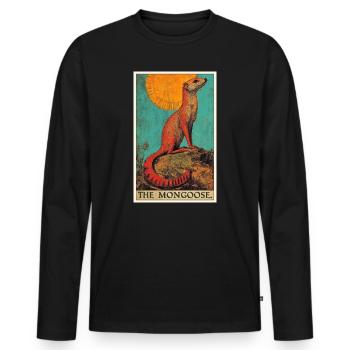 La mangouste de la mangouste - T-shirt manches longues Premium bio Homme - noir - Devant - Nico (187cm)