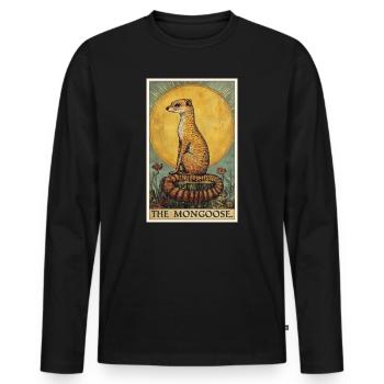 La mangouste de la mangouste - T-shirt manches longues Premium bio Homme - noir - Devant - Nico (187cm)