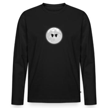 Glow in the dark - Männer Premium Bio Langarmshirt - Schwarz - Vorne - Nico (187cm)