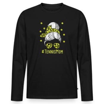 Tennis Mom - Tennis - Men's Premium Organic Long Sleeve Shirt - black - Front - Nico (187cm)