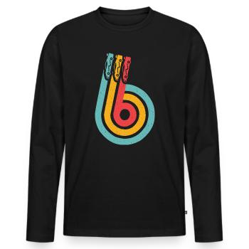 6. Geburtstag Rennwagen 6 Jahre alt Rennauto - Männer Premium Bio Langarmshirt - Schwarz - Vorne - Nico (187cm)