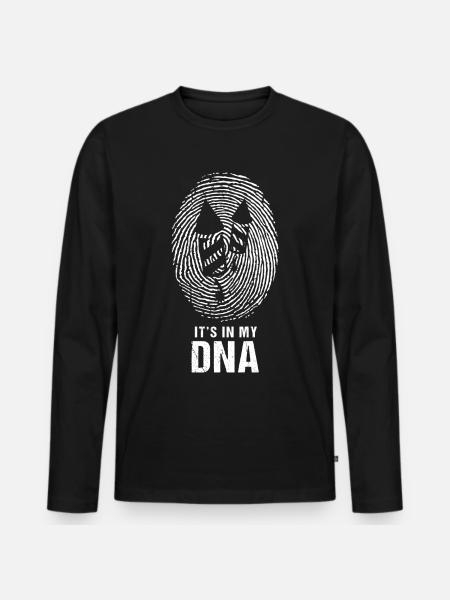 Feuerwerk DNA Fingerabdruck Raketen Silvester Pyro - Männer Premium Bio Langarmshirt - Schwarz