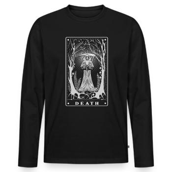 Gothic - Death The Grim Reaper With Scythe - Men's Premium Organic Long Sleeve Shirt - black - Front - Nico (187cm)