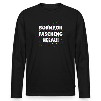 Fasching Karneval Helau Alaaf Verkleidung Kostüm - Männer Premium Bio Langarmshirt - Schwarz - Vorne - Nico (187cm)