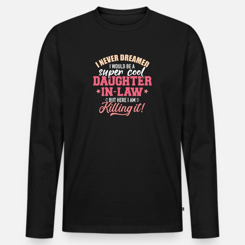 Schwiegertochter - Männer Premium Bio Langarmshirt - Schwarz