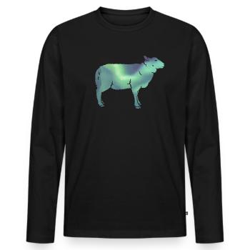 Moutons d’Islande Moutons islandais IslandeÉglises - T-shirt manches longues Premium bio Homme - noir - Devant - Nico (187cm)