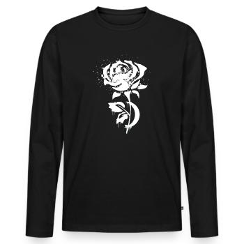 Satan Rose - Men's Premium Organic Long Sleeve Shirt - black - Front - Nico (187cm)