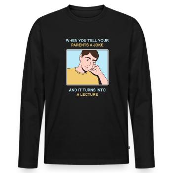 Parents Design für junge stolze Pinoys - Männer Premium Bio Langarmshirt - Schwarz - Vorne - Nico (187cm)