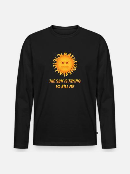 sun - Men's Premium Organic Long Sleeve Shirt - black