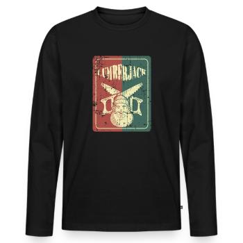 lumberjack - Men's Premium Organic Long Sleeve Shirt - black - Front - Nico (187cm)