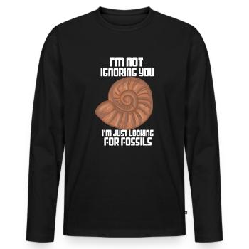 Fossil hunters in search of clues - Men's Premium Organic Long Sleeve Shirt - black - Front - Nico (187cm)