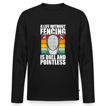 Fechter Fechter - Männer Premium Bio Langarmshirt - Schwarz - Vorne - Nico (187cm)