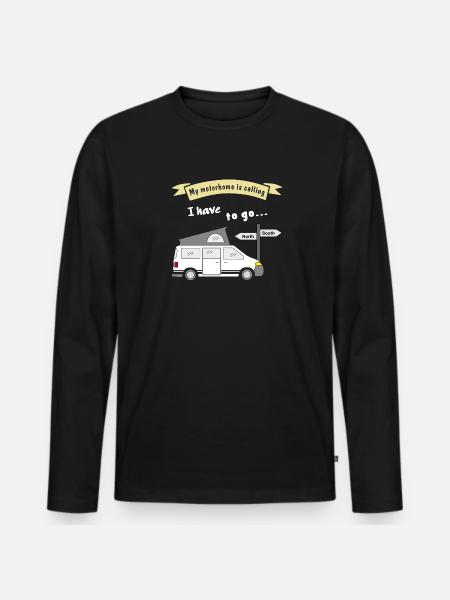 mon camping-car appelle - T-shirt manches longues Premium bio Homme - noir