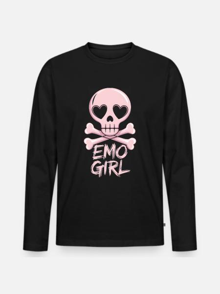 Emo Girl! - Men's Premium Organic Long Sleeve Shirt - black