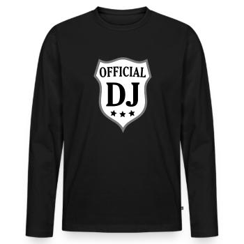 officiel DJ Disc Jockey - T-shirt manches longues Premium bio Homme - noir - Devant - Nico (187cm)