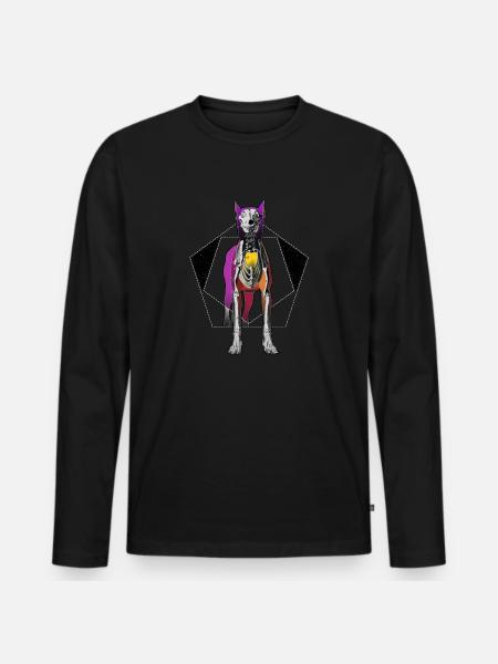 dog shirt - Men's Premium Organic Long Sleeve Shirt - black