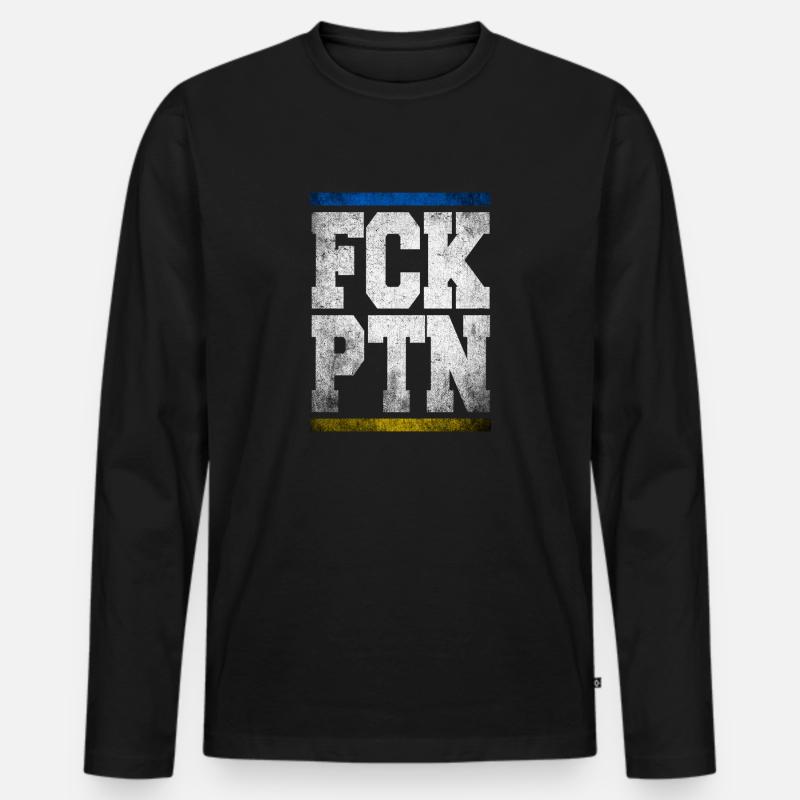 FCK PTN - Männer Premium Bio Langarmshirt - Schwarz