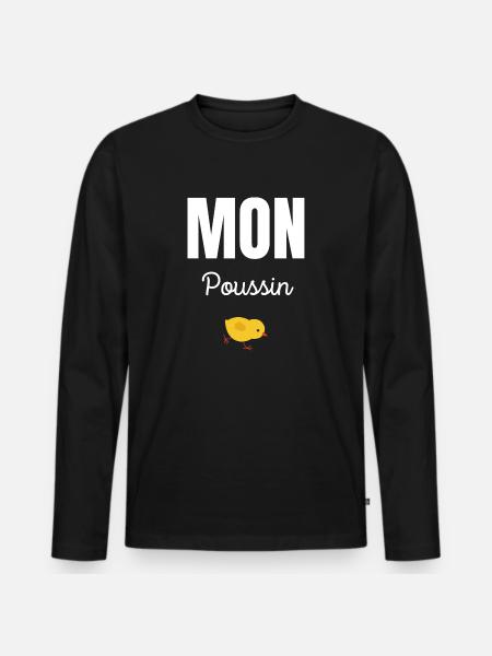 mon poussin - T-shirt manches longues Premium bio Homme - noir