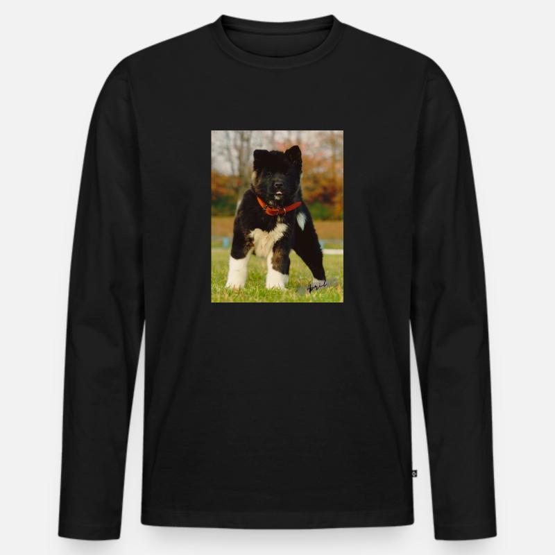 April Titel - Männer Premium Bio Langarmshirt - Schwarz