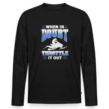 En cas de doute, étranglez-le - T-shirt manches longues Premium bio Homme - noir - Devant - Nico (187cm)